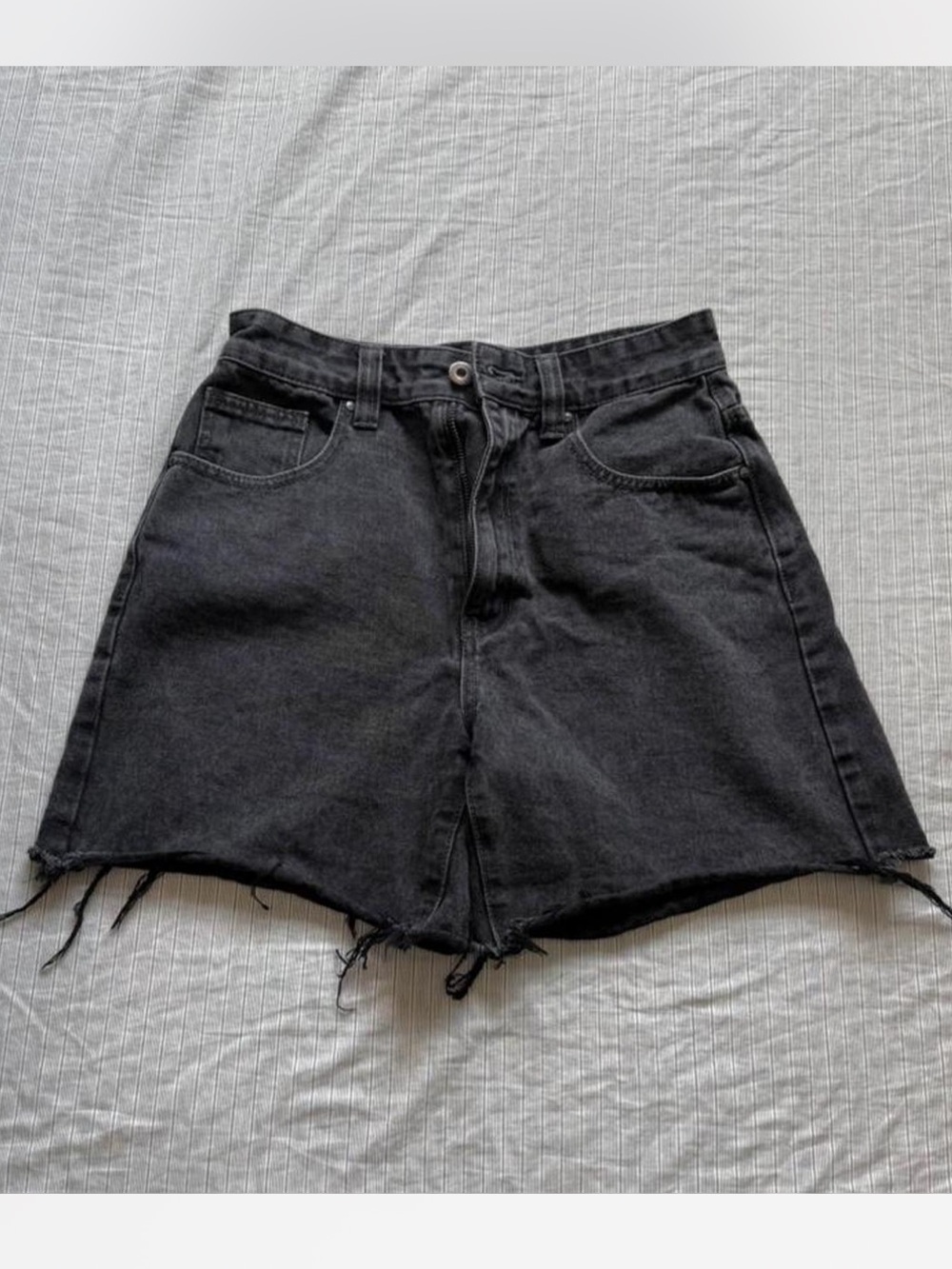 Cotton On Black Denim Dad Shorts